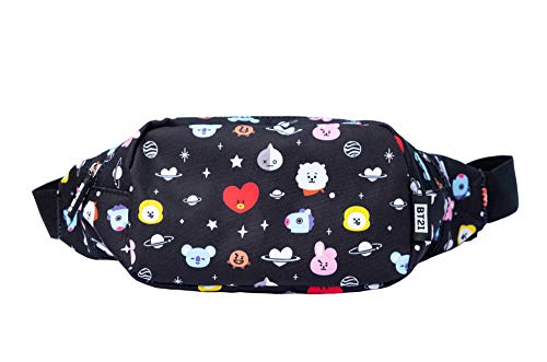 Grupo Erik - Riñonera BT21 Cool Collection (33,5x12,5x12,5 cm) MARE0075, Negro