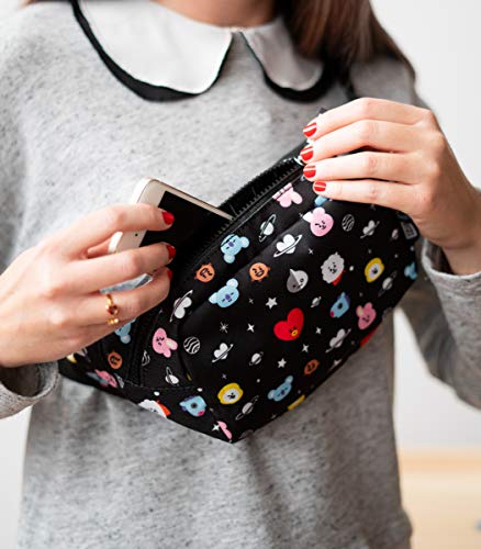 Grupo Erik - Riñonera BT21 Cool Collection (33,5x12,5x12,5 cm) MARE0075, Negro