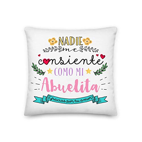 GS1 Honduras Kembilove Cojín para Abuela – Regalos Cojines Mujer Cumpleaños – Regalos Originales con Frase Gracias por tu Amor Cojines para día de la Madre