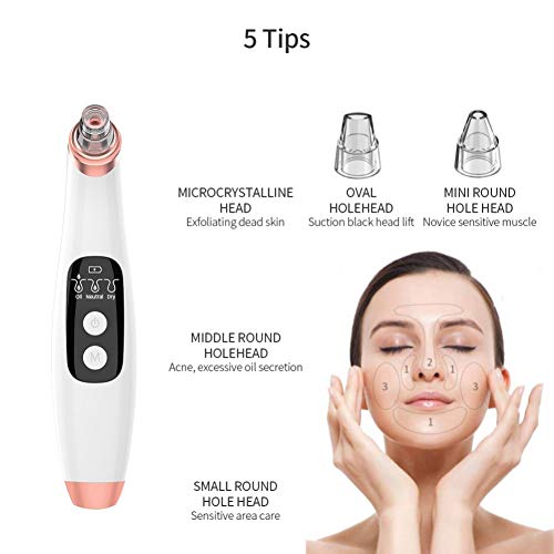 GSERA Removedor Visual De Espinillas, Limpiador Facial Profundo Para Nariz, Poros Profundos, Acné, Eliminación De Espinillas, Succión Al Vacío, Peeling Facial De Diamantes, Salón De Belleza
