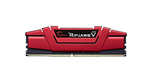G.Skill RipjawsV Series F4-2400C15D-16GVR 16 GB Memoria RAM (8 gbx2) Kit de Memoria DDR4 2400 MHz C15 1,2 V - roja de ira