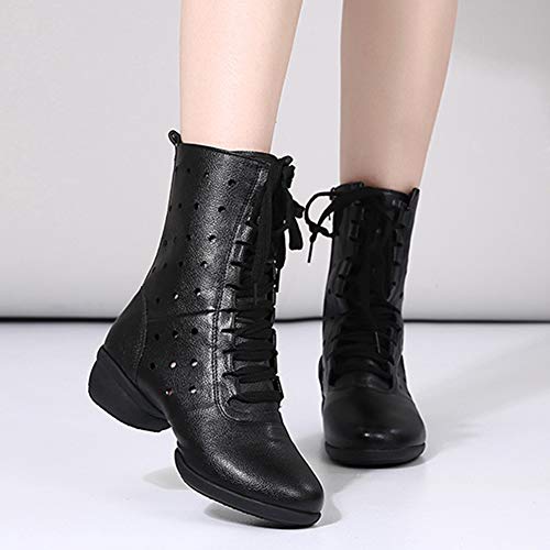 Gtagain Botas Salón de Baile Cuadrado Moderno - Mujer Marinero Deportes Suela Partida Malla Ligero Transpirable Rendimiento Danza Zapatos