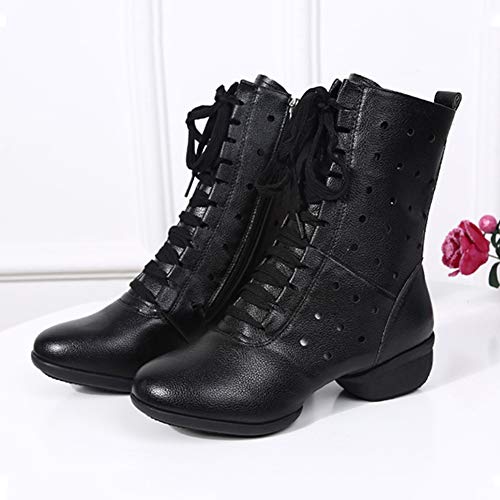 Gtagain Botas Salón de Baile Cuadrado Moderno - Mujer Marinero Deportes Suela Partida Malla Ligero Transpirable Rendimiento Danza Zapatos