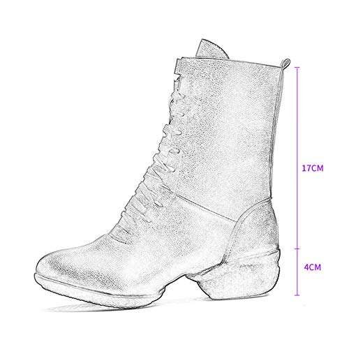 Gtagain Botas Salón de Baile Cuadrado Moderno - Mujer Marinero Deportes Suela Partida Malla Ligero Transpirable Rendimiento Danza Zapatos