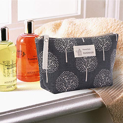 Guanici Bolsa de Lavado portátil Bolsa de Maquillaje Grande Organizador Maquillaje Bolsa Estuche Organizador cosmético Bolsa de Lona con Cremallera y Compartimentos para Hombres y Mujeres 2 Piezas