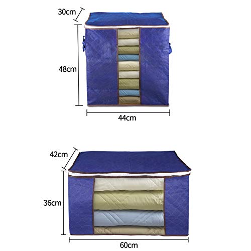 guansheng Bolsa de Almacenamiento de Ropa de Gran Capacidad Organizador de Bolsas de Almacenamiento Cremallera de con a Prueba de Moho y Humedad para Ropa, Edredones, Mantas, Ropa de Cama, (5pcs)