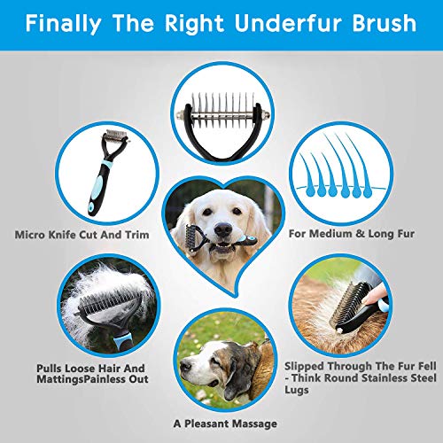 Guante de Mascotas Cepillo para Mascotas, Guantes Manopla Masaje para Mascotas de Retiro del Pelo Perfecto y Aparato de Masaje Grooming para Perro Gato JAANY (3PCS)