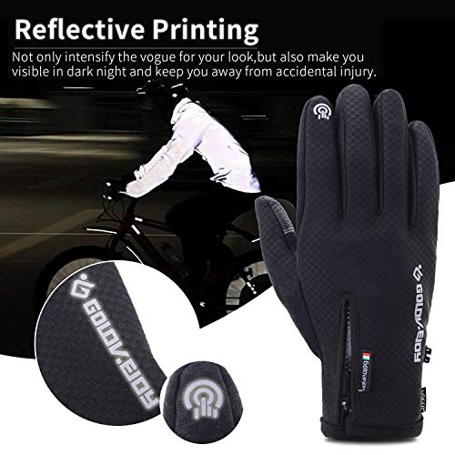 Guantes de Invierno Hombre Mujer | Guantes de Pantalla Táctil | Guantes de Invierno Cálido Impermeable A Prueba de Viento | Guante Térmica Antideslizante para Running Acampada y Senderismo Ciclismo