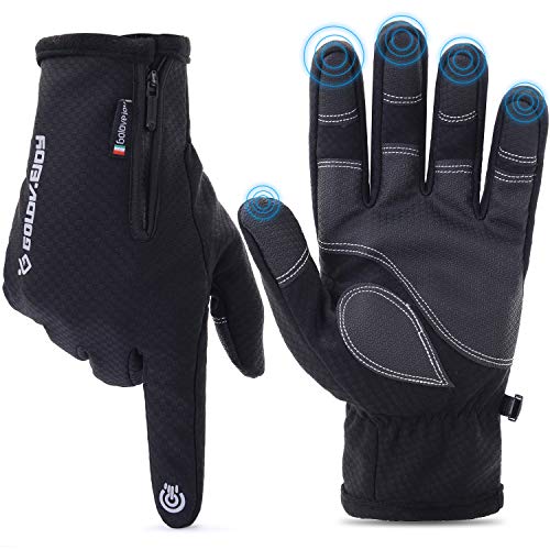 Guantes de Invierno Hombre Mujer | Guantes de Pantalla Táctil | Guantes de Invierno Cálido Impermeable A Prueba de Viento | Guante Térmica Antideslizante para Running Acampada y Senderismo Ciclismo