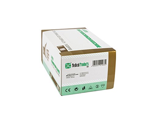 Guantes de latex 200 pcs caja (M, Blanco), guantes de examen desechables, libres de polvo, sanitarios para la cocina, preparación de comida, medicos, no estéril