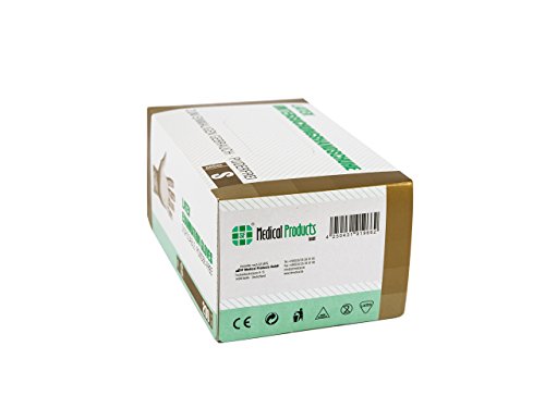 Guantes de latex 200 pcs caja (S, Blanco), guantes de examen desechables, libres de polvo, sanitarios para la cocina, preparación de comida, medicos, no estéril