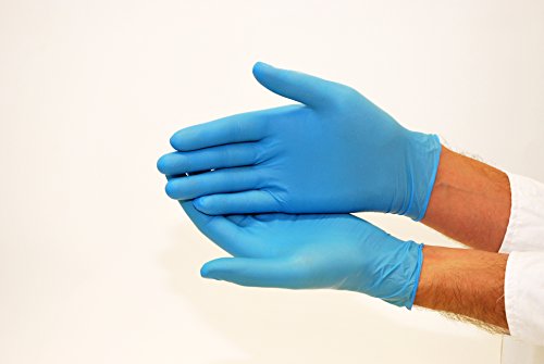 Guantes Desechables de Nitrilo 1000 (10x100) Unidades Caja, (XL, azul) Guantes de examen, sin latex, sin polvo, no estériles, disposables medical gloves