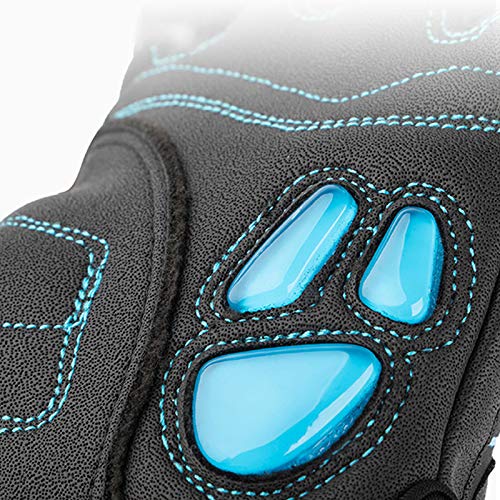 Guanti da bicicletta Guanti invernali termici impermeabili da Bici Dito Lungo Touch Screen Fibbia da polso Guanti da Ciclismo Uomo Donna - 91041 Gel Rosso, XL