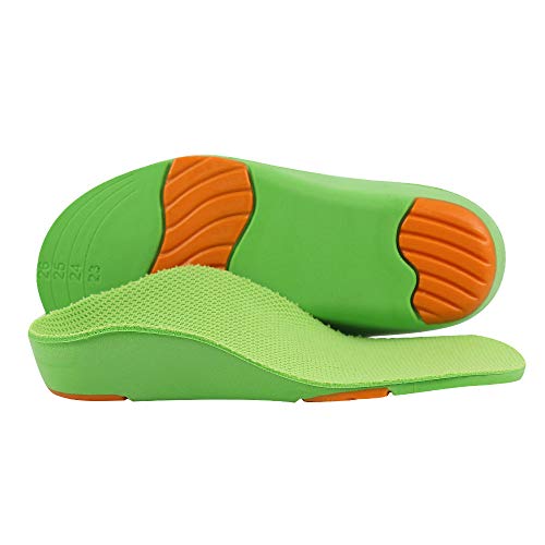 GuardInsoles Plantillas Ortopédicas Para Niños Para Fascitis Plantar de Pies Planos y Problemas de Pie Con Soporte de Arco, Tacón Suave, 23 CM