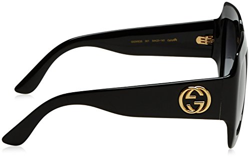 Gucci GG0053S, Gafas de Sol para Mujer, Negro (Black-Grey), 54