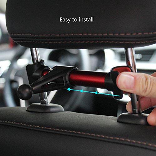 GUDUO Compatibile Car Stand Soporte para computadora de Tableta con Asiento Trasero para automóvil Soporte Ajustable para teléfono con Asiento Trasero para Phone 4 5 6 7 8 Tableta Android Stand-Red