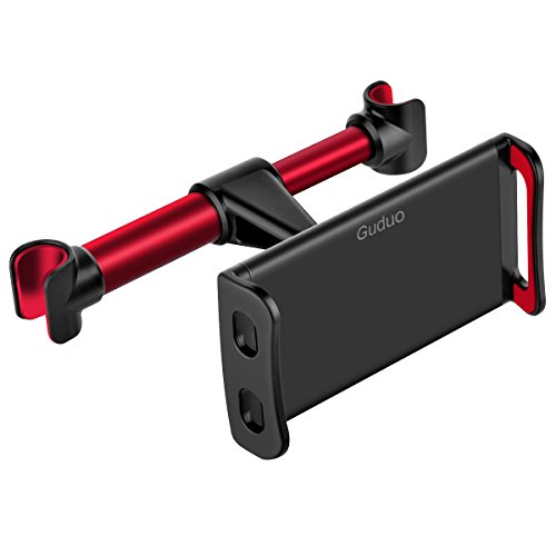 GUDUO Compatibile Car Stand Soporte para computadora de Tableta con Asiento Trasero para automóvil Soporte Ajustable para teléfono con Asiento Trasero para Phone 4 5 6 7 8 Tableta Android Stand-Red