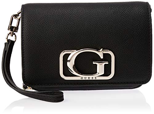 Guess Annarita Mini Crossbody Flap, bolso bandolera para Mujer, Negro (Black), 4x12x24 Centimeters (W x H x L)