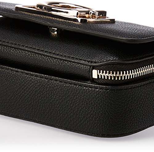 Guess Annarita Mini Crossbody Flap, bolso bandolera para Mujer, Negro (Black), 4x12x24 Centimeters (W x H x L)