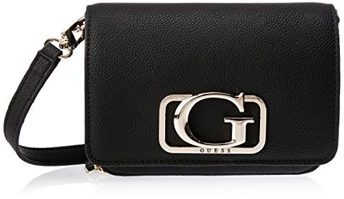 Guess Annarita Mini Crossbody Flap, bolso bandolera para Mujer, Negro (Black), 4x12x24 Centimeters (W x H x L)