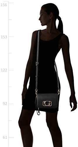 Guess Annarita Mini Crossbody Flap, bolso bandolera para Mujer, Negro (Black), 4x12x24 Centimeters (W x H x L)
