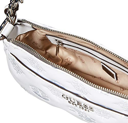 Guess Chic Shoulder Bag, bolso para Mujer, Bianco, Talla única