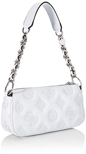 Guess Chic Shoulder Bag, bolso para Mujer, Bianco, Talla única