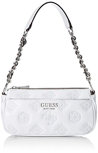 Guess Chic Shoulder Bag, bolso para Mujer, Bianco, Talla única