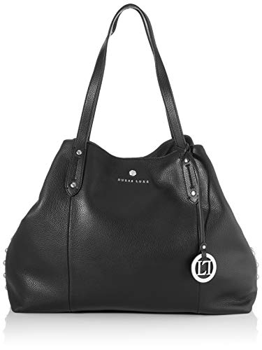 Guess - Eve, Shoppers y bolsos de hombro Mujer, Negro (Black S), 0.5x30x30 cm (W x H L)