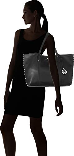 Guess - Eve, Shoppers y bolsos de hombro Mujer, Negro (Black S), 0.5x30x30 cm (W x H L)