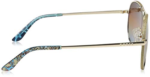 Guess GU7555 33F 59 Monturas de gafas, Dorado (Oro), Unisex Adulto
