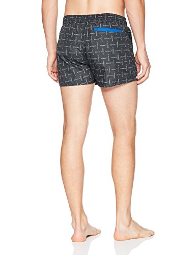 Guess Impresión De La Insignia Allover Natación Pantalones Cortos De Hombres En Una Bolsa De Transporte Negra Pequeño