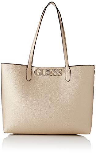 Guess Uptown Chic Barcelona Tote, bolso para Mujer, dorado, Talla única