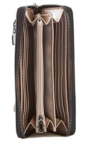 GUESS Women's Alana Large Zip-Around Wallet, Dark Red