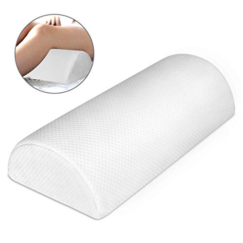 Guiffly Almohada de Media Luna, Almohadilla de Espuma de Memoria Semi-Roll para Dormir, Almohada ortopédica de Apoyo para la Rodilla para el Cuello, Entre Las piernas y la Espalda Baja