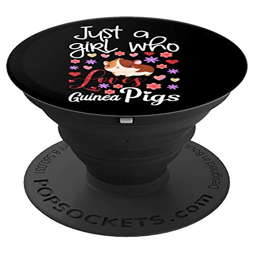 Guinea Pig Gift for Girl Just a Girl who Loves Guinea Pigs PopSockets Agarre y Soporte para Teléfonos y Tabletas