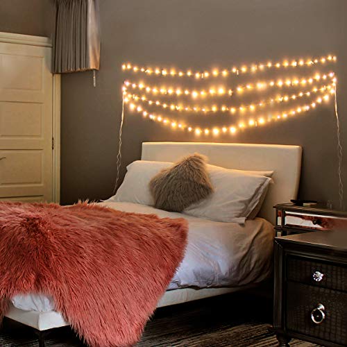 Guirnaldas Cadena de Luces LED USB, LOHAS Decoracion Interior, 5 Metros con 40 Bombillas, Luces Decorativas Blanco Caliente, Ideal para Fiesta, Decoraciones de Dormitorio, Pared, Navidad, Boda