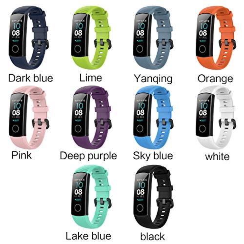 GUO Correa Reloj Reemplazar La Correa Gel De Sílice Pulsera Inteligente Adecuado para Accesorios De Pulsera Deportiva Huawei Honor 5/4