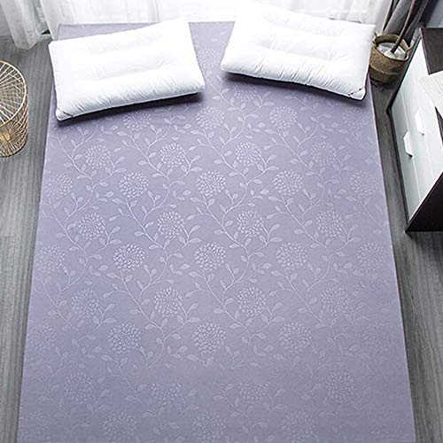 GuoEY Colchón de Espuma viscoelástico para el Suelo, colchón para Acampar, colchoneta de Viaje en Coche, Cama Enrollable para Invitados, colchoneta para Dormir portátil, 8 cm de Grosor, 150x200 cm