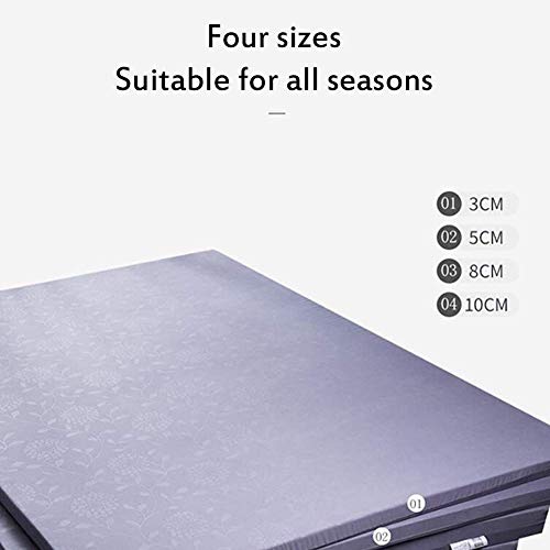 GuoEY Colchón de Espuma viscoelástico para el Suelo, colchón para Acampar, colchoneta de Viaje en Coche, Cama Enrollable para Invitados, colchoneta para Dormir portátil, 8 cm de Grosor, 150x200 cm