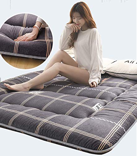 GuoEY Colchón de Tatami japonés Colchón de Suelo Colchón de Suelo Plegable Colchón de Suelo Enrollable Cojín de Dormir para el hogar Colchón de Tatami Grueso Colchón Transpirable F 90 × 200 cm (35