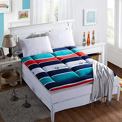 GuoEY Colchón de Tatami japonés Colchón de Suelo Colchón de Suelo Plegable Colchón de Suelo Enrollable Cojín de Dormir para el hogar Colchón de Tatami Grueso Colchón Transpirable F 90 × 200 cm (35