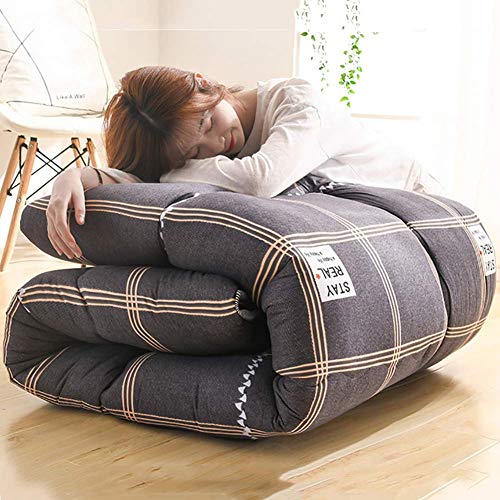 GuoEY Colchón de Tatami japonés Colchón de Suelo Colchón de Suelo Plegable Colchón de Suelo Enrollable Cojín de Dormir para el hogar Colchón de Tatami Grueso Colchón Transpirable F 90 × 200 cm (35