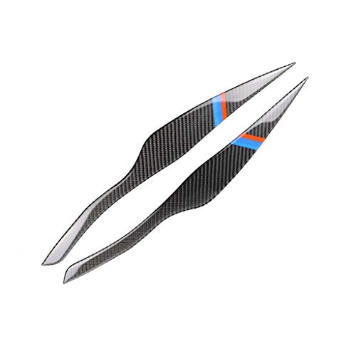 GUOLIANG Parpados de Faros Delanteros Modificado lámpara de Cejas Pestañas Faros de Fibra de Carbono del Coche Accesorios Interior Pegatinas, Aptos for BMW Serie 3 E90 (Size : B)