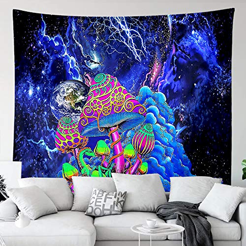 GUORUI Tapiz de Pared Psicodélico, Bohemio Tradicional Colgante Decoración, Hippie Mandala Tapices, Indio Boho Gypsy algodón Mantel Toalla de Playa, Tapiz de Pared Colgante, Seta (M 150x130CM)