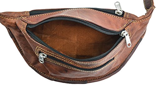 Gusti Cuero nature Richard Riñonera Cuero de Cabra Tarjetas Dinero Retro Vintage Marrón G1