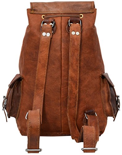 Gusti Leder nature "Bobbie 13" Mochila de Cuero Estilo Vintage Retro iPad Universidad Portátil Piel Auténtica Mujer Hombre Unisex M55b
