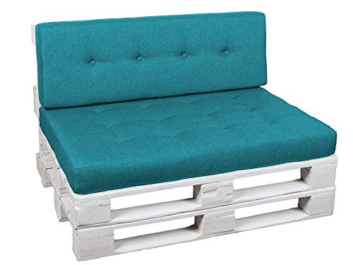 gutekissen Cojines Palés De Asiento O Respaldo para Sofás Palets para europalé PFG (Cojín Decoración 40x40, Azul Celeste)