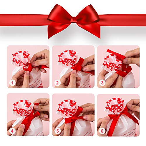 GWHOLE 20 Piezas Bolsa para Regalo de Plástico Bolsa de Galleta Caramelo Embalaje Bolsa Series de Color Rosa