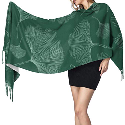 GXGZ Moda Natural Ginseng Hierbas medicinales Mujeres Wrap Chal Damas Bufanda de cachemira Bufanda larga de cachemira 77 'x27' / 196x68cm Pashmina suave grande extra cálido